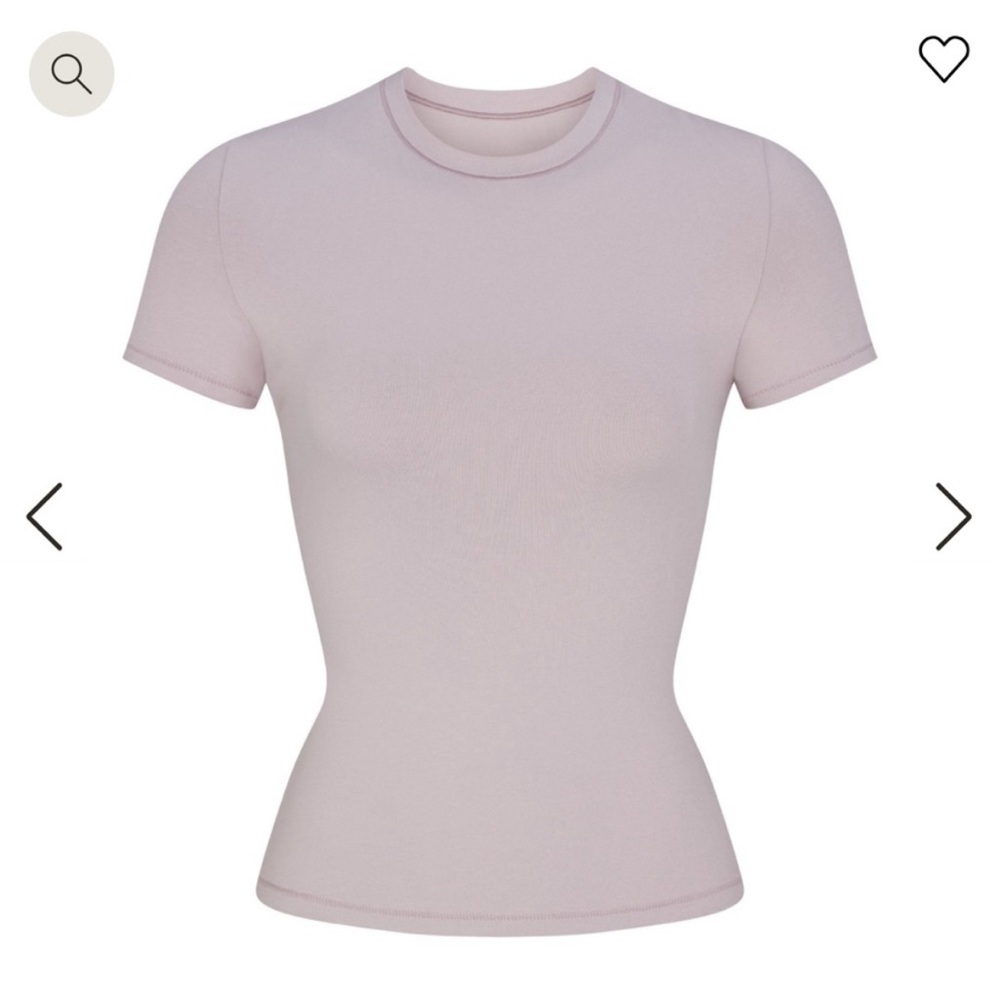 Skims Cotton Jersey T-Shirt in Oyster